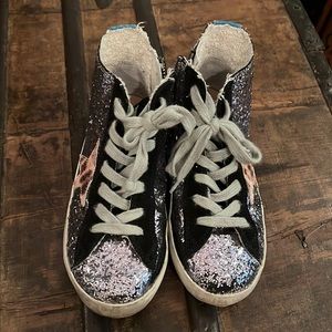GGDB LITTLE GIRLS HIGH TOP SPARKLE SNEAKS size12/29
